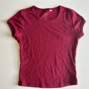 PacSun cropped red t shirt